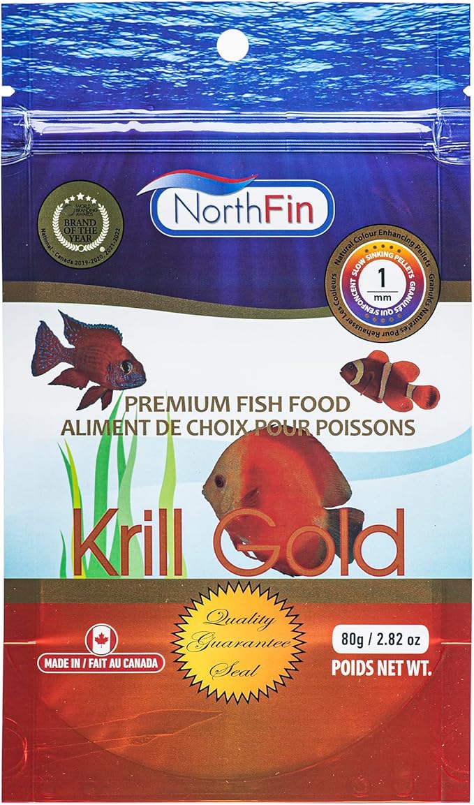 Northfin Fish Food Krill Formula Slow Sinking Pellets (1mm 80g)