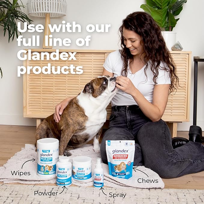 Vetnique Glandex Dog Wipes for Pets Cleansing & Deodorizing Anal Gland Hygienic Dog & Cat Wipes with Vitamin E, Skin Conditioners and Aloe (450ct)