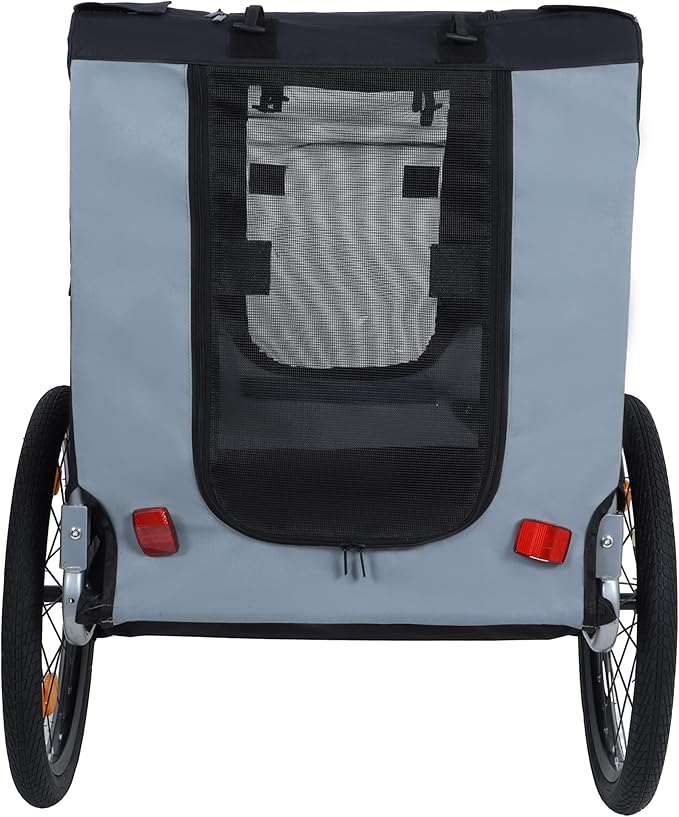 Large Dog Bike Trailer, All-Terrain Pet Carrier, Cargo Carrier, Durable Steel Frame for Travel, Cycling, Outdoor Adventures