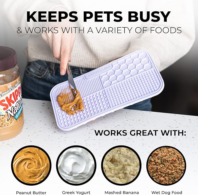 Pup Culture Dog Lick Mat for Dogs, Feeding Pad for Anxious Pets Plus 4 Different Puzzles for Mental Stimulation for Dogs - Supports Mental, Dental, and Digestive Health, Bite Resistant and Heavy Duty