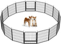 SunsGrove Dog Playpen Outdoor, Heavy Duty 32 Inch 16 Panels Dog Playpen for Small and Medium Dogs, Free and Safe Play Dog Fence Indoor, Black