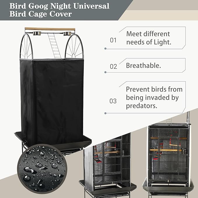 69-inch Large Bird Cages for Parrots,Large Parrot Cages for Large Birds, Flight Cage for Birds,Large Parakeet Cage with Birdcage Cover for African Grey,Quaker,Cockatiel,Green Cheek Conure