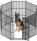 Metal Dog Playpen 47" 8 Panels for Medium Large Dogs, Indoor Outdoor Exercise Pen for Yard RV Camping, Thickened Steel Tube, Gravity Lock & Ball Head Iron Rods