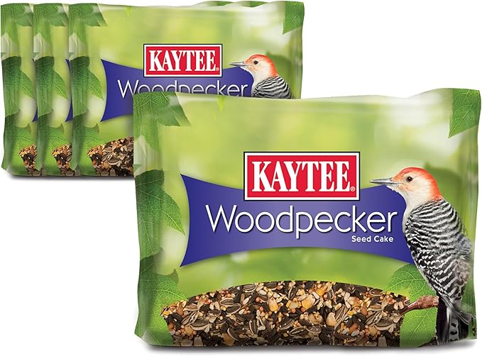 Kaytee Woodpecker Seed Cake, Wild Bird Food, 1.85 Pounds, 4 Count