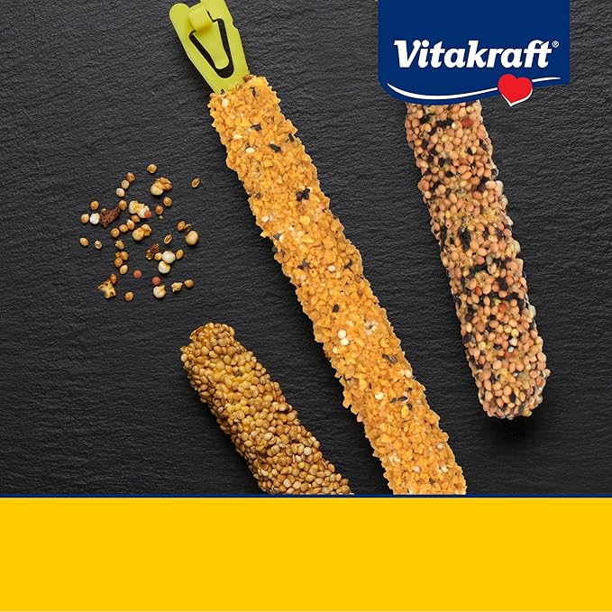 Vitakraft Crunch Sticks Rabbit Treat Carrot and Honey Flavor with Natural Grains and Honey Enriched with Essential Nutrients Baked On Wooden Stick to Encourage Chewing and Long Lasting Enjoyment