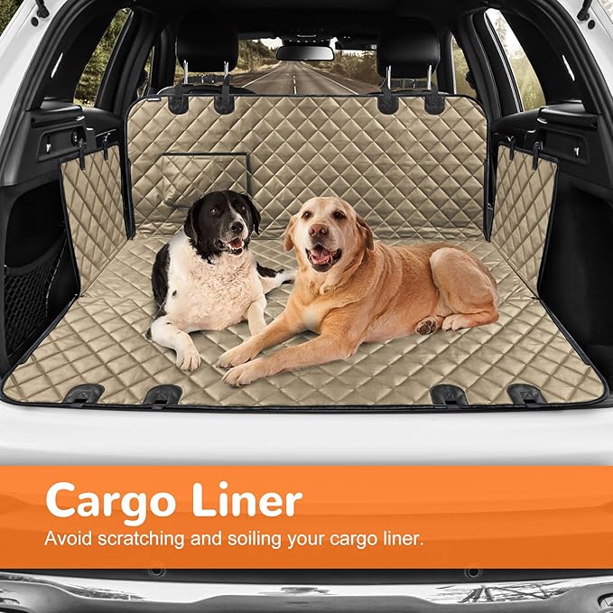 URPOWER Dog Car Seat Cover for Pets 100% Waterproof Seat Cover Hammock 600D Heavy Duty Scratch Proof Nonslip Durable Soft Back Seat Covers for Full Size Trucks
