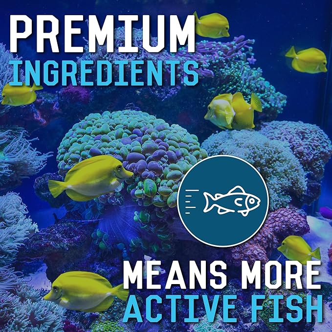 RON'S CICHLIDS Medicated Big Boy Blend African Cichlid Fish Food, Premium Tropical Fish Food Pellets with Protein, Veggies & Fruits for Healthier, Brighter & Bigger Tropical Fish & Cleaner Tanks, 1 LB