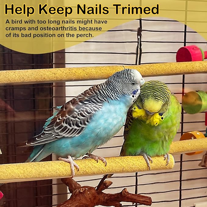 S&X 18-Pack Large Perch Covers for Parakeets, Lovebirds, Parrotlets, Finches, Canaries, Sand Perch Covers, 3/4" Diameter X 9" Long