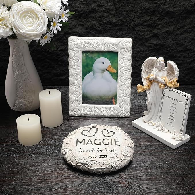 Personalized Duck Memorial Stone - Pet Grave Marker, Duck Headstone, Tombstone, Gravestone, Memorial Gift