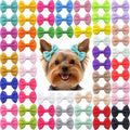 Hair Bows for Small Dog - 2 inch Pet Bowknots 60pcs (30 Pairs) - Puppy Dogs Grooming Hair Accessories - Dog Hair Clips for Yorkie, Maltese, Shih Tzu