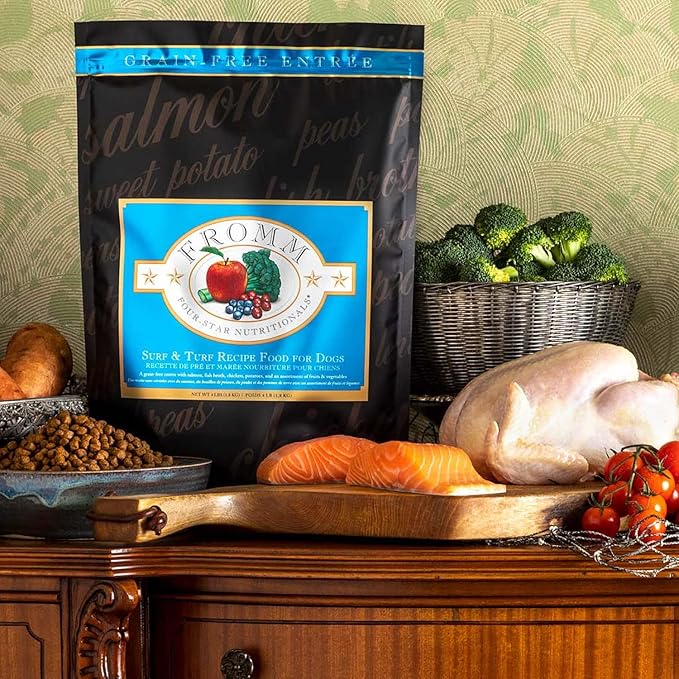Fromm Four-Star Nutritionals Surf & Turf Dog Food - Premium Dry Dog Food - Salmon Recipe - 12 lb