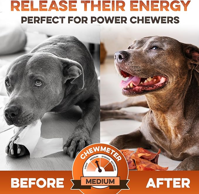 BRUTUS & BARNABY Whole Pig Ears for Dogs, 25 Ct. – All-Natural Single Ingredient Dog Chews, Slow Cooked & Fully Digestible Rawhide Alternative