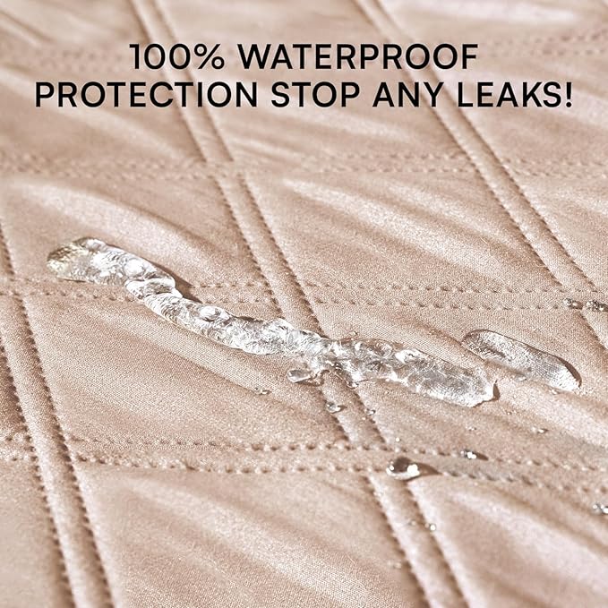 Luciphia 100% Waterproof Couch Cover Blanket for Dogs Anti-Slip Pet Couch Protector Sofa Mat Puppy Cat with Non-Slip Bottom, Beige, 30x70 Inch