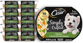 Cesar Simply Crafted Adult Wet Dog Food Toppers for Dry Food, Chicken, Carrots & Green Beans, 1.3 oz Tubs, 10 Count