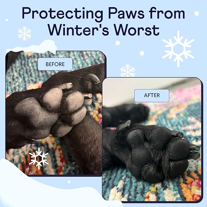 Finn Paw Hero Natural Dog Paw Balm | Winter Paw Protection from Snow, Salt & Ice | Moisturize & Repair | Lick-Safe - 1.75 oz