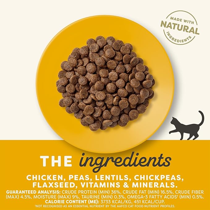 Applaws Complete Dry Cat Food, Grain-Free, Limited and Natural Ingredients, Added Vitamins & Minerals, High Protein, Supports Digestion, Chicken Recipe (4 Pound Bag)