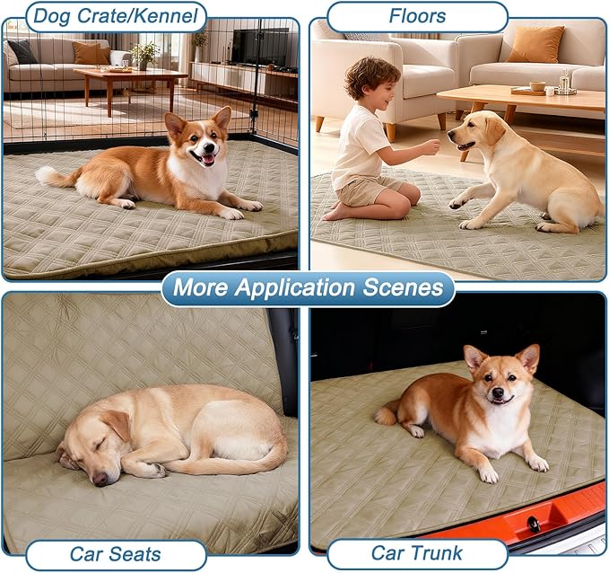 hyha Waterproof Dog Blanket, Reversible Pet Bed Blanket, Soft Sofa Couch Cover for Dogs Washable, Waterproof Pet Couch Covers for Sofa Puppy Cats Furniture Protector(30"x53", Taupe/Beige)