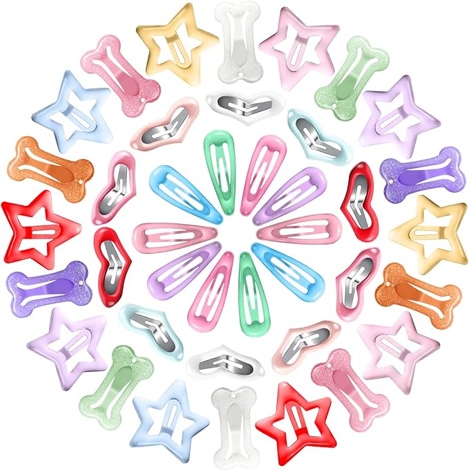 MTLEE 40 Pieces Dog Hair Clips Pet Hair Barrettes Grooming Products Small Snap Hair Clips Cute Pet Hairpin Headwear for Cat Puppy, 20 Pairs