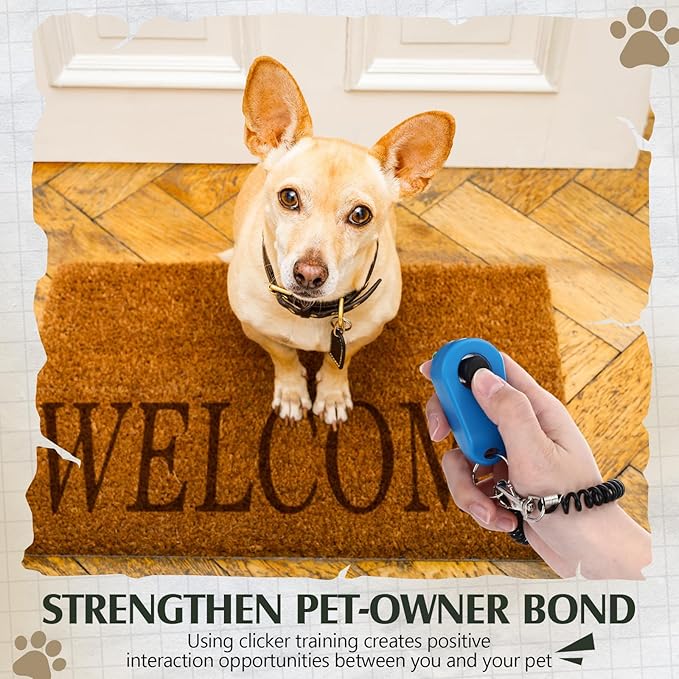 16 Pcs Dog Training Clickers with Wrist Bands Multicolor Pet Dog Cat Training Clickers & Behavior Aids Portable Pet Train Tools Supplies for Behavior Exercise