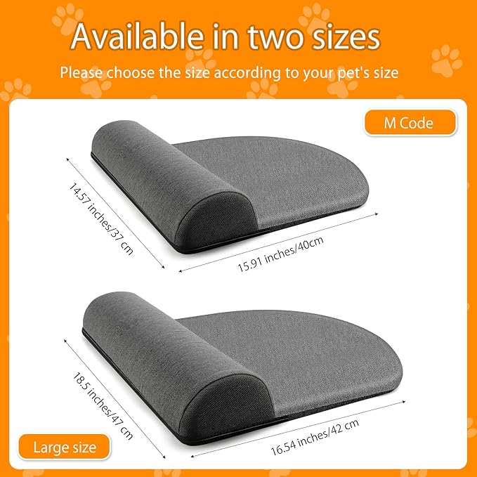 Dog Bolster Pillow/Headrest for Small Dogs and Cats, Dog Bed Pillow for Cervical Vertebra/Neck Stable Support, Portable Elastic Soft Pet Headrest for Dog Cat (S（12.76 x 11.81in）)
