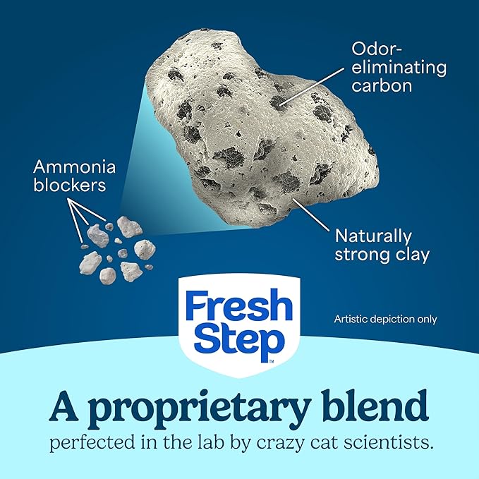 Fresh Step Heavy Duty Odor Block Advanced Multi Cat Clumping Litter with Febreze, 17.5 lb (Package May Vary)