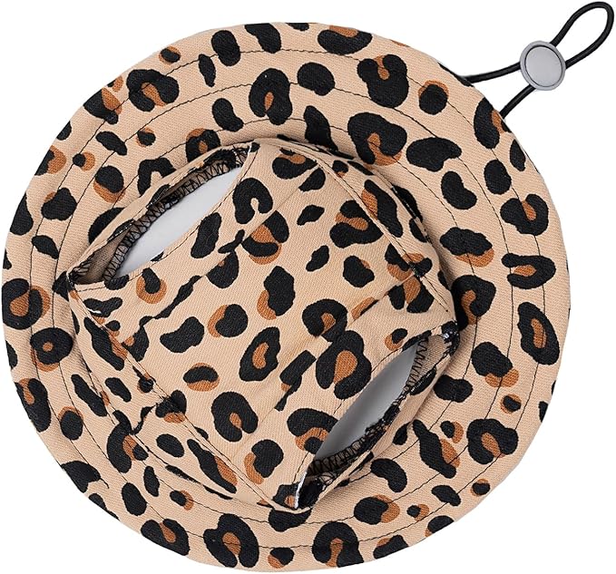 Pet hat with Ear Holes Sunscreen Baseball Cap Suitable for Small and Medium-Sized Dogs Outdoor Climbing hat in Summer Pet Products (Brown, X-Large)