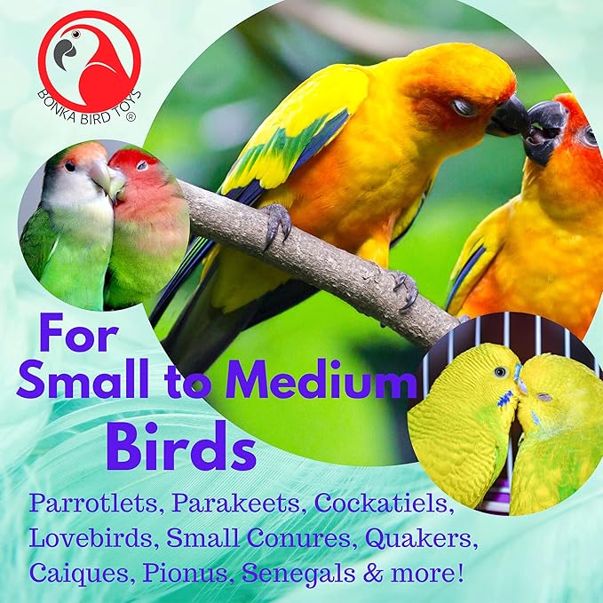 Bonka Bird Toys 1937 Bellpull Bird Toy Parrot Cage Toys Cages African Grey Conure Cockatiel.