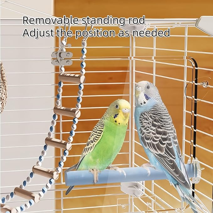 24.8-Inch Acrylic Bird Cage, Transparent Parrot Cages with Metal Frame, Large Birdcage for Lovebirds, Canaries