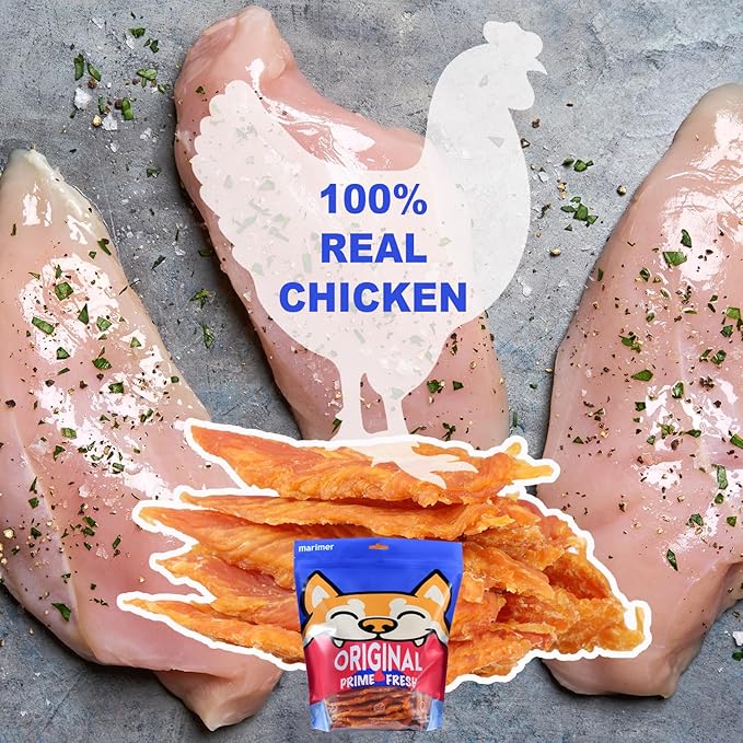 Premium Chicken Jerky Dog Treats, 32 oz (2 lb) – Made from Whole Real Chicken Strips, High-Protein Low-Fat Natural Chews for All Dogs, Healthy, Delicious & Long-Lasting