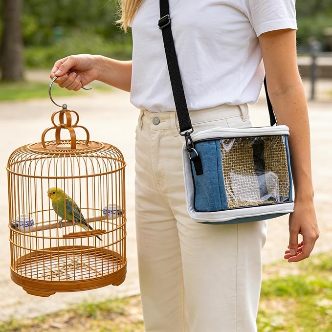 Travel Bird Carrier Cockatiel – Outdoor Carrying Bag, Parakeet Cage Macaw Budgies, Vet Visit Short Trips Walking | Macaw Budgies Vet Visit Short Trips Walking Pet Parents Animal Lovers Trainers