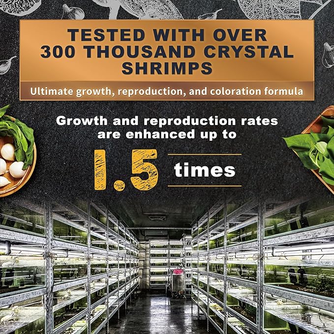 Ultra Fresh Shrimp Food, High Protein, Rich in Vitamins for Crystal, Caridina and Small Tropical Shrimp 2.04oz