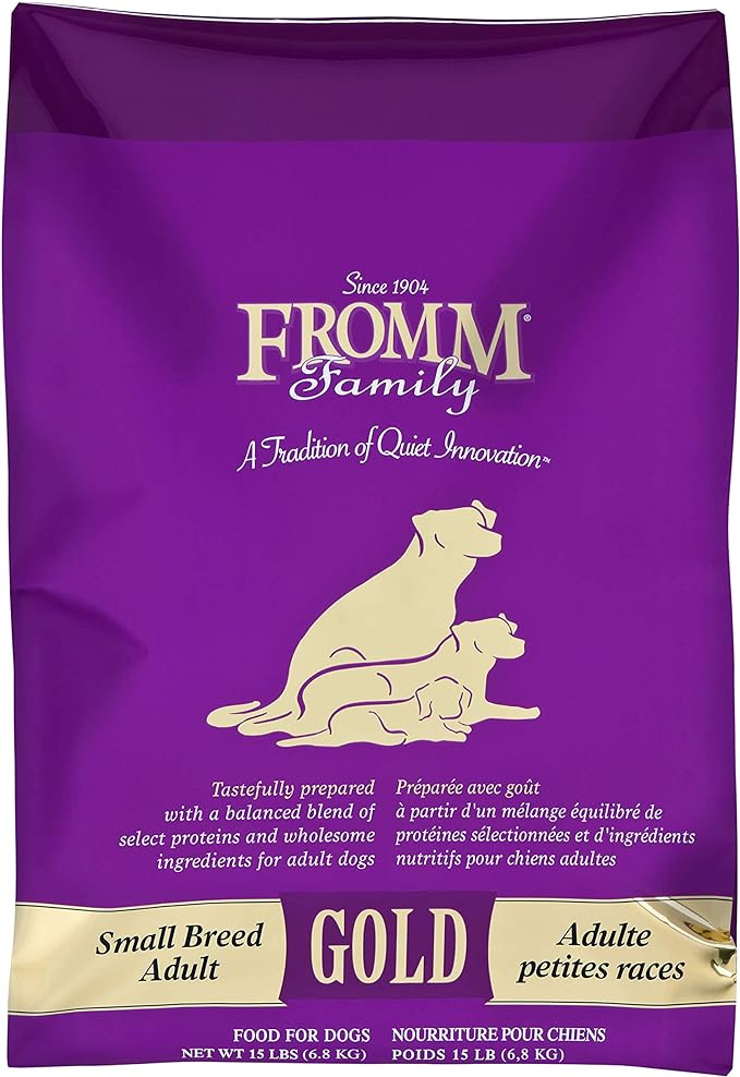 Fromm Small Breed Adult Gold Premium Dry Dog Food - Dry Adult Dog Food for Small Breeds - Chicken Recipe - 15 lb