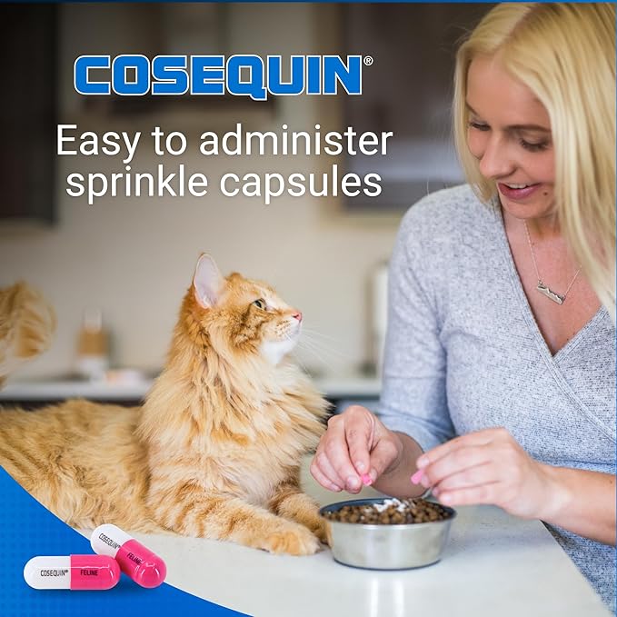 Nutramax Cosequin for Cats Joint Health Supplement, Contains Glucosamine for Cats, Plus Chondroitin, Supports Healthy Joints, for all Breeds and Sizes, Sprinkle Capsules, 30 Count