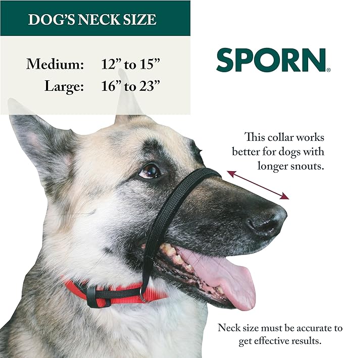 SPORN Head Dog Halter, Black, Large