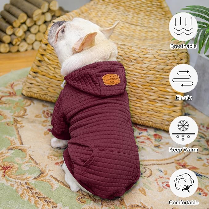 BEAUTYZOO Dog Sweaters for Extra Large Dogs Girl Boy, XXXL Dog Hoodie with Pocket & Leash Hole, Soft Warm Waffle-Like Laminated Cotton Pet Clothes for Cold Weather, Doberman Great Dane Sweatshirt, 3XL