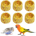 PINVNBY 6 PCS Parrot Treats Natural Oats & Corn Flakes Cockatiel Treats Bowl Shape Budgie Snacks Edible Bird Chewing Toys for Parrots Parakeet Conure Lovebird Finch Canary