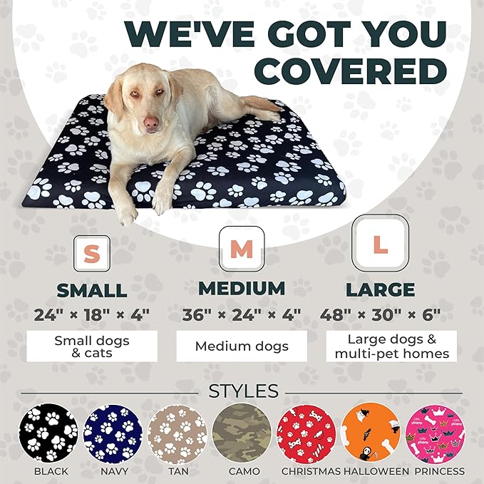 DUKE&LEFTY Furever Pet Dog Bed Slipcover-Stretch Soft Petbed Cover-Universal-Easy to Remove (Zipper Free)-Halloween/Large
