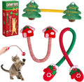 Retro Shaw Catnip Toys, Kitty Xmas Bundle Cat Toys Chew Ropes 3PCS, Catnip Kitten Toys for Indoor Cats Kitty, Safe Kitten Teething Chew Toy Cat Nip Kicker String