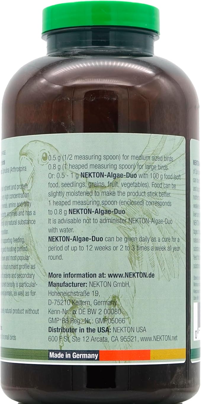 NEKTON Algae-Duo Spirulina and Chlorella for Birds 430g / 15.17oz