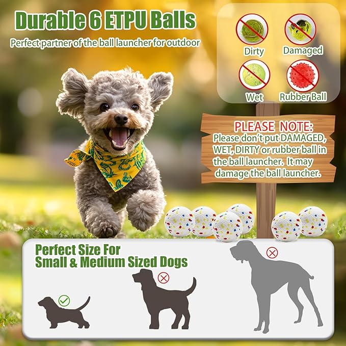 Magicorange Automatic Dog Ball Launcher, Interactive Dogs Balls Thrower for Small and Medium Dogs,Dog Fetch Machine (Blue)