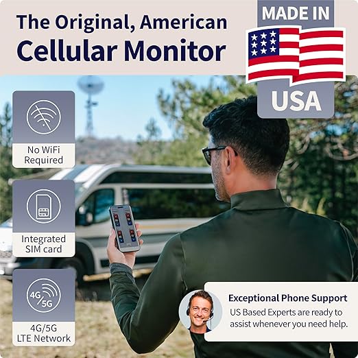 MarCELL Pet Watch Bundle (Verizon) – Cellular Temperature Monitor, Humidity & Power Monitor for RV Pet Safety, RV Pet Monitor and Alarm