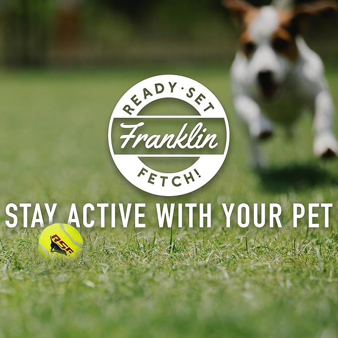 Franklin Pet Supply Co. Ready Set Fetch Mini Automatic Tennis Ball Launcher Dog Toy - Electronic Mini Tennis Ball Thrower for Fetch + Playtime - Launches up to 40 Feet - Interactive Dog Toy