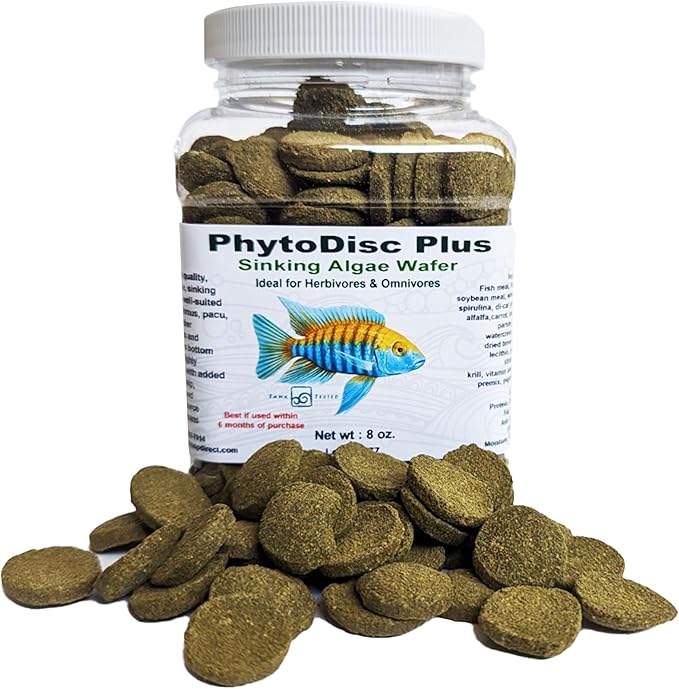 Brine Shrimp Direct PhytoDisc Plus Spirulina Algae Sinking Wafers, 8 oz