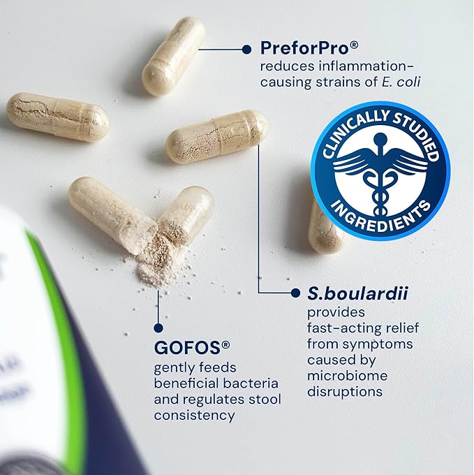 Animal Biome Gut Maintain Probiotics and Prebiotics for Dogs - Reduce Diarrhea Flareups - for Large Dogs (60 Capsules)