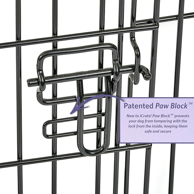 MidWest Homes for Pets 48-Inch iCrate for Extra-Large Breeds, 90-110 lbs, Single Door Folding Dog Crate with Divider Panel, Leak-Proof Tray & Secure Latches, Portable, Durable & Easy to Assemble