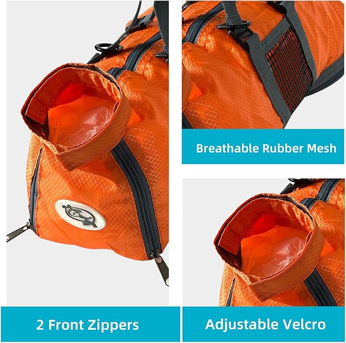 Cinf Cat Nail Clipping Cleaning Grooming Restraint Bag （Free Muzzle） No Scratching Biting for Bathing Nail Trimming Injecting Examining((Orange,M)