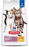 Hill's Science Diet Multi-Benefit, Adult 1-6, Multiple Benefit, Dry Cat Food, Chicken Recipe, 7 lb Bag