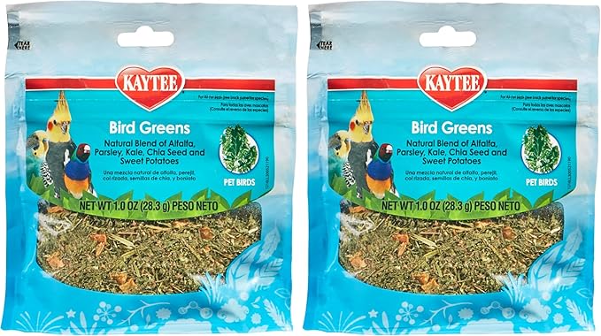 Kaytee Bird Greens Treat for All Pet Birds, 1 oz (Pack of 2)