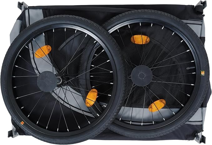 Large Dog Bike Trailer, All-Terrain Pet Carrier, Cargo Carrier, Durable Steel Frame for Travel, Cycling, Outdoor Adventures