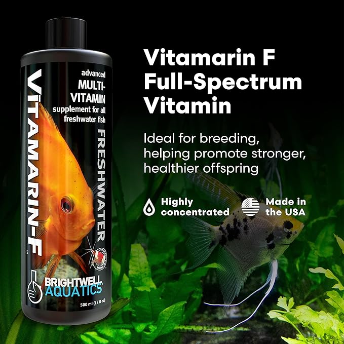 Brightwell Aquatics Vitamarin F - Advanced Multivitamin Supplement for Freshwater Fish 500-ml